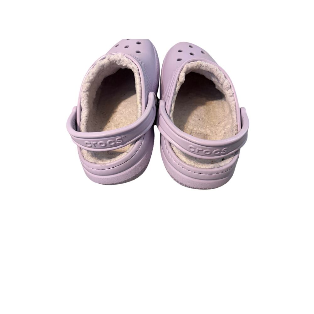 Crocs Classic Lined Clogs Lavender Purple Fuzzy Women's 9 Cozy Casual Athleisure - Picture 4 of 6